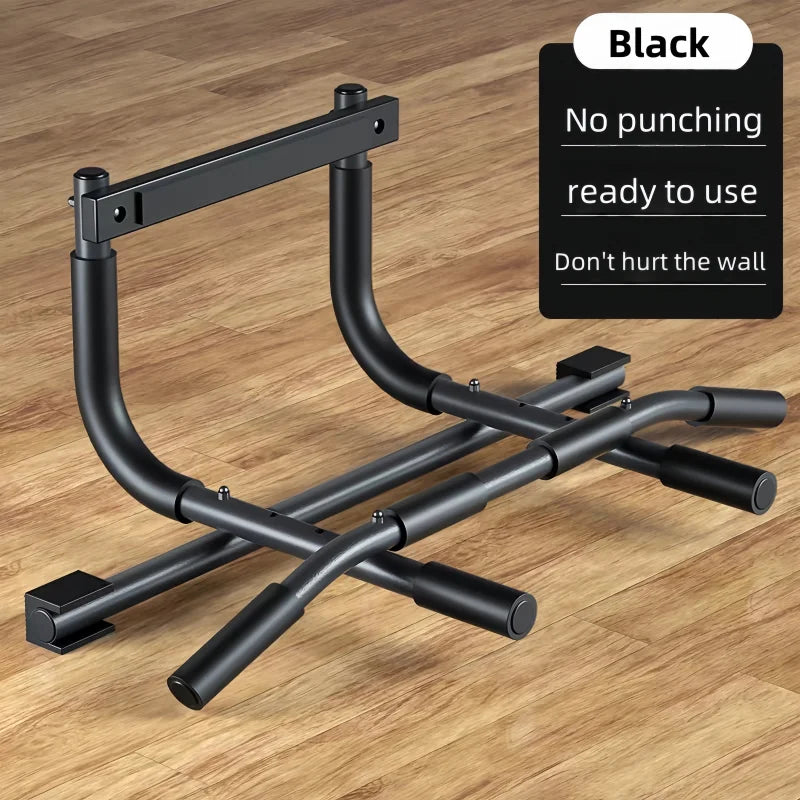 Multifunctional Doorway Pull up Bar Single Parallel Bars Wall Mounted Fitness Equipment No Drilling Required Home Equipment