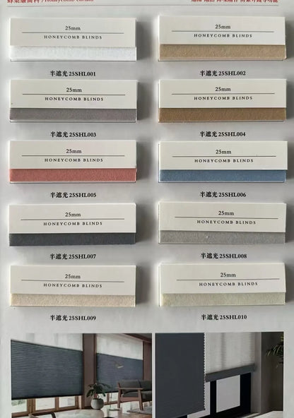 Wholesale High Quality Privacy Blackout Thermal Insulated No Drill Cordless Honeycomb Blinds for Hotel