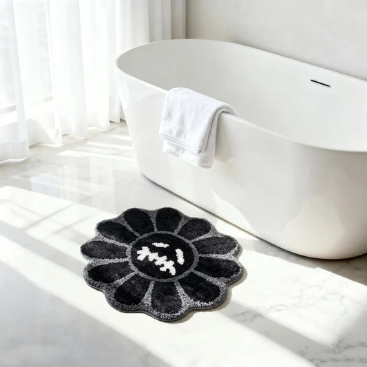 Gothic Sunflower Floor Mat Absorbency Non-Slip Bathroom Mat Living Room Bedroom Bed Side Carpet Home Decoration
