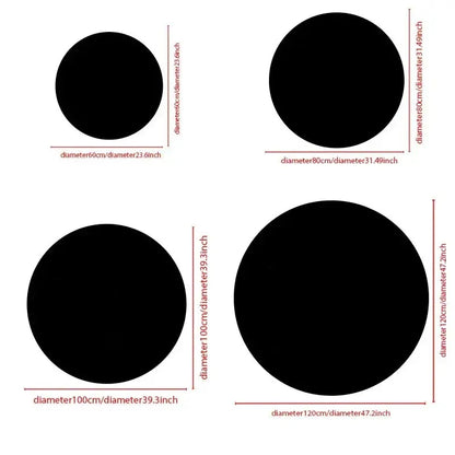 VIKAMA Black 8-Ball Pool round Plush Carpet, Anti-Slip Carpet, Living Room Sofa Cushion, Soft Bedroom Carpet for Home Decoration