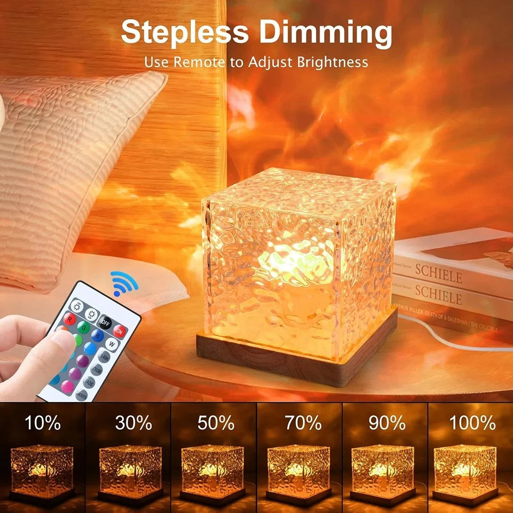 RGB 16 Color Night Light Ocean Wave Aurora Projector Lamp Remote
