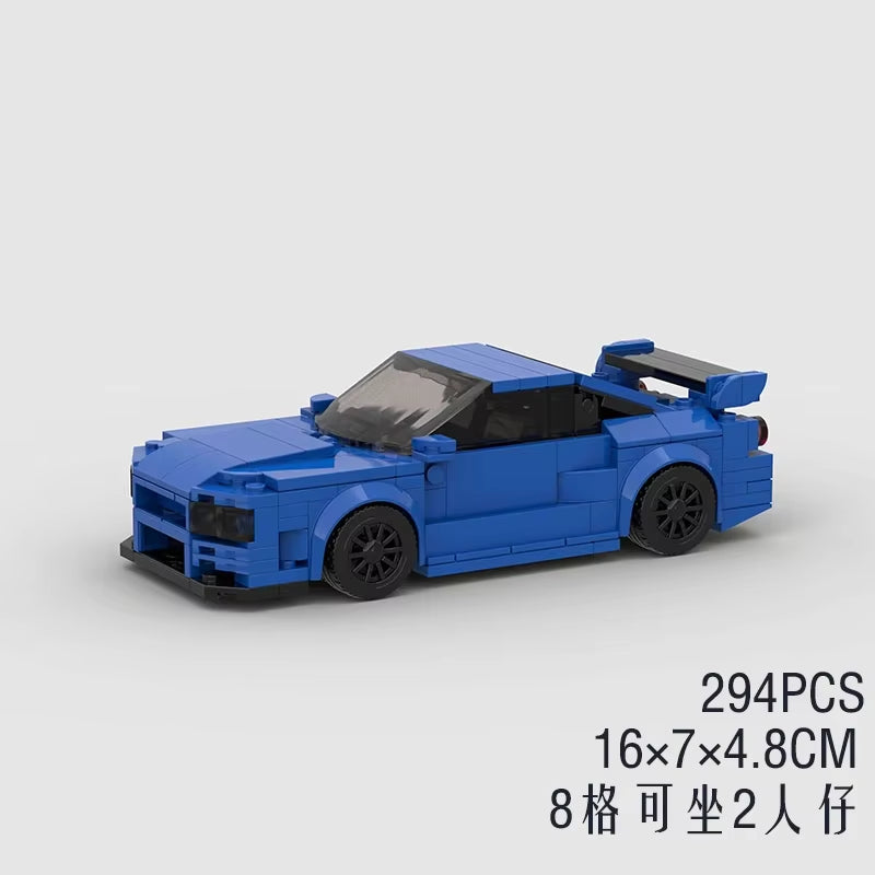 MOC Speed Super Race Car Vehicle Racing Model Building Blocks Bricks Rally Sport Pickup Truck Toy City Technical Christmas Gift