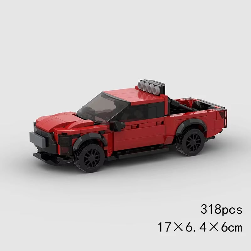 MOC Speed Super Race Car Vehicle Racing Model Building Blocks Bricks Rally Sport Pickup Truck Toy City Technical Christmas Gift