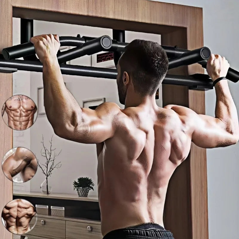 Multifunctional Doorway Pull up Bar Single Parallel Bars Wall Mounted Fitness Equipment No Drilling Required Home Equipment