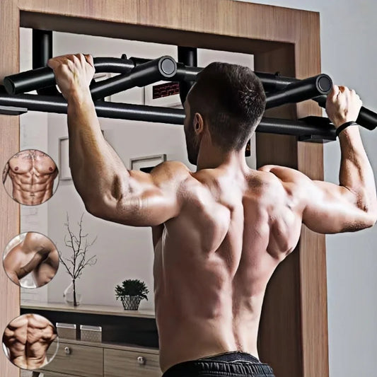 Multifunctional Doorway Pull up Bar Single Parallel Bars Wall Mounted Fitness Equipment No Drilling Required Home Equipment