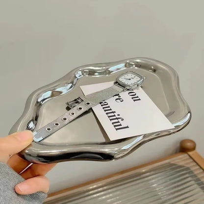 Light Luxury Plastic Jewelry Tray Mini Cloud Shape Jewelry Display Plate Jewelry Dish Watches/Keys Storage