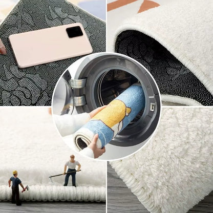 Gothic Sunflower Floor Mat Absorbency Non-Slip Bathroom Mat Living Room Bedroom Bed Side Carpet Home Decoration