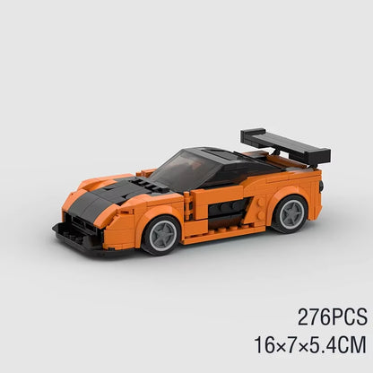 MOC Speed Super Race Car Vehicle Racing Model Building Blocks Bricks Rally Sport Pickup Truck Toy City Technical Christmas Gift