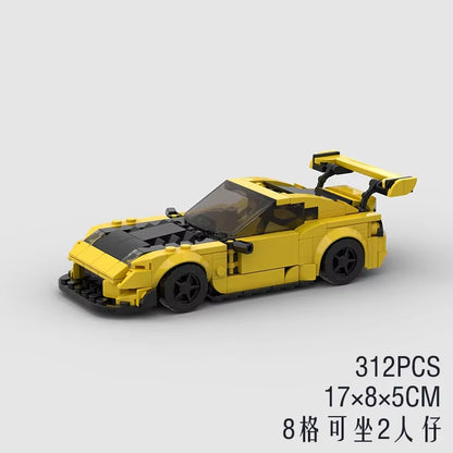 MOC Speed Super Race Car Vehicle Racing Model Building Blocks Bricks Rally Sport Pickup Truck Toy City Technical Christmas Gift
