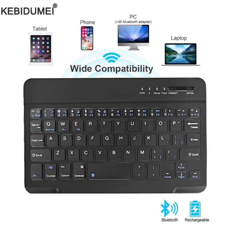Bluetooth Wireless Keyboard Mini Keyboard for Laptop Tablet Phone Ipad Rechargeable Gaming Keyboard for Android Ios Windows