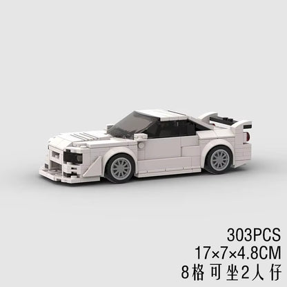 MOC Speed Super Race Car Vehicle Racing Model Building Blocks Bricks Rally Sport Pickup Truck Toy City Technical Christmas Gift