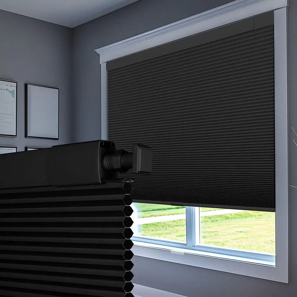 Wholesale High Quality Privacy Blackout Thermal Insulated No Drill Cordless Honeycomb Blinds for Hotel