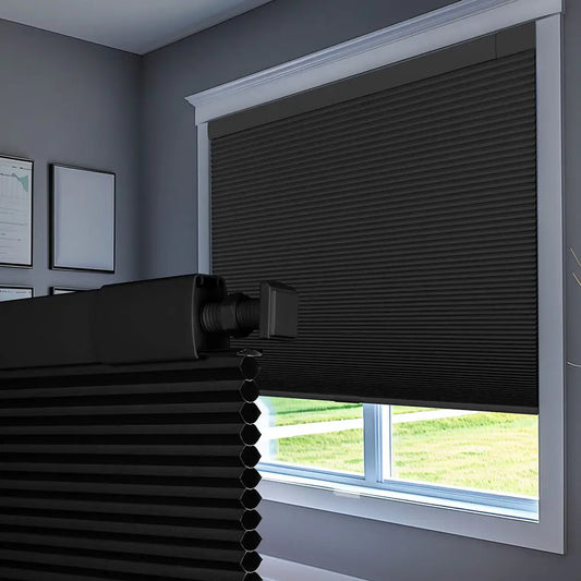 Wholesale High Quality Privacy Blackout Thermal Insulated No Drill Cordless Honeycomb Blinds for Hotel