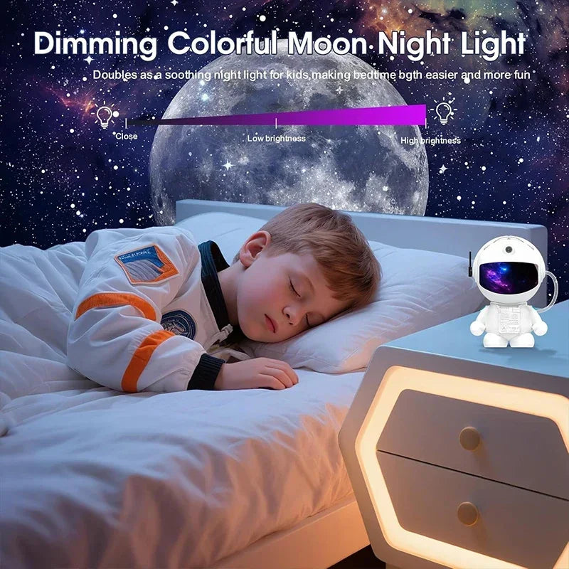 Astronaut Galaxy Projector Star Projectors with 12 Space Film 360°Rotating Magnetic Head Planetarium Suitable for Kid and Adult