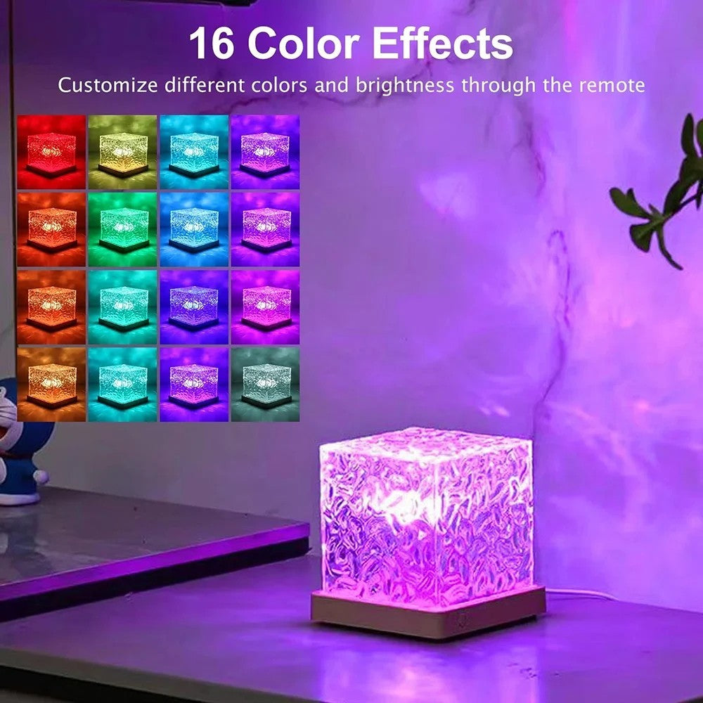 RGB 16 Color Night Light Ocean Wave Aurora Projector Lamp Remote