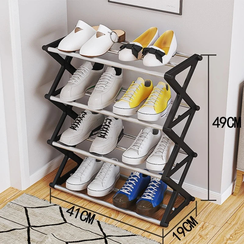 Simple Multi-Layer Shoe Rack Dormitory Storage Shoe Cabinet Simple Assembly Home Entrance Dust-Proof Indoor Storage Rack