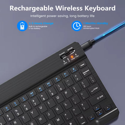 Bluetooth Wireless Keyboard Mini Keyboard for Laptop Tablet Phone Ipad Rechargeable Gaming Keyboard for Android Ios Windows