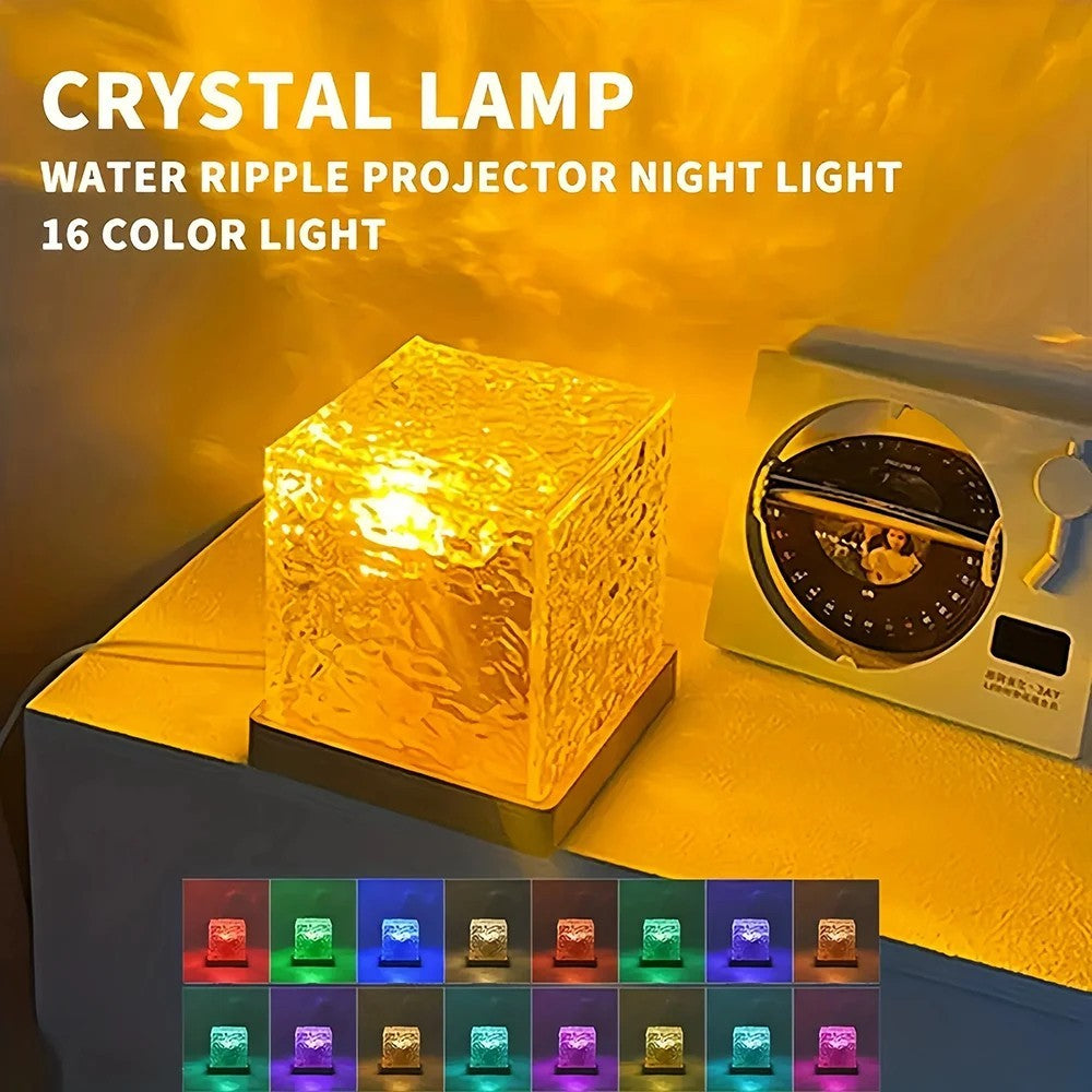 RGB 16 Color Night Light Ocean Wave Aurora Projector Lamp Remote