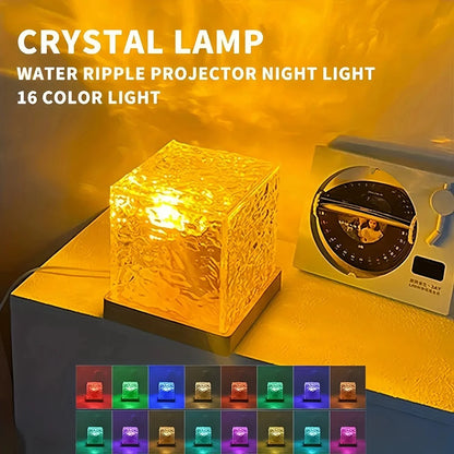 RGB 16 Color Night Light Ocean Wave Aurora Projector Lamp Remote