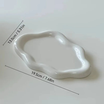 Light Luxury Plastic Jewelry Tray Mini Cloud Shape Jewelry Display Plate Jewelry Dish Watches/Keys Storage