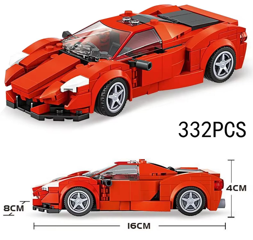 MOC Speed Super Race Car Vehicle Racing Model Building Blocks Bricks Rally Sport Pickup Truck Toy City Technical Christmas Gift