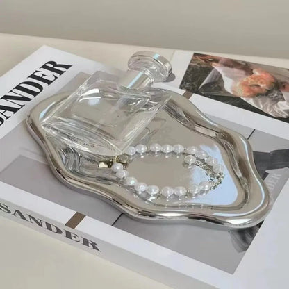 Light Luxury Plastic Jewelry Tray Mini Cloud Shape Jewelry Display Plate Jewelry Dish Watches/Keys Storage