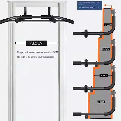Multifunctional Doorway Pull up Bar Single Parallel Bars Wall Mounted Fitness Equipment No Drilling Required Home Equipment