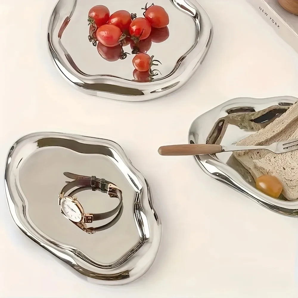 Light Luxury Plastic Jewelry Tray Mini Cloud Shape Jewelry Display Plate Jewelry Dish Watches/Keys Storage