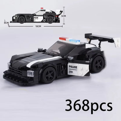 MOC Speed Super Race Car Vehicle Racing Model Building Blocks Bricks Rally Sport Pickup Truck Toy City Technical Christmas Gift