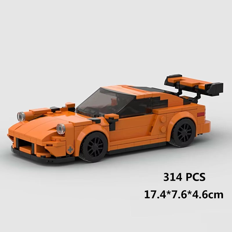 MOC Speed Super Race Car Vehicle Racing Model Building Blocks Bricks Rally Sport Pickup Truck Toy City Technical Christmas Gift