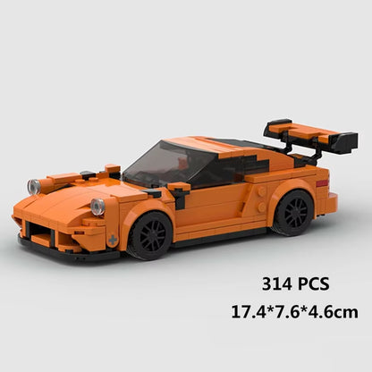 MOC Speed Super Race Car Vehicle Racing Model Building Blocks Bricks Rally Sport Pickup Truck Toy City Technical Christmas Gift