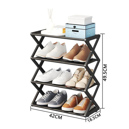 Simple Multi-Layer Shoe Rack Dormitory Storage Shoe Cabinet Simple Assembly Home Entrance Dust-Proof Indoor Storage Rack