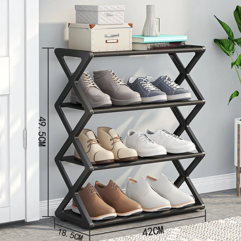 Simple Multi-Layer Shoe Rack Dormitory Storage Shoe Cabinet Simple Assembly Home Entrance Dust-Proof Indoor Storage Rack