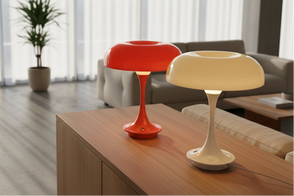 Mushroom Table Lamp, Touch Control 3 Color Dimmable, Cordless Rechargeable Plastic LED Night Light, Adjustable Brightness Bedsid