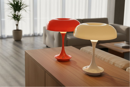 Mushroom Table Lamp, Touch Control 3 Color Dimmable, Cordless Rechargeable Plastic LED Night Light, Adjustable Brightness Bedsid