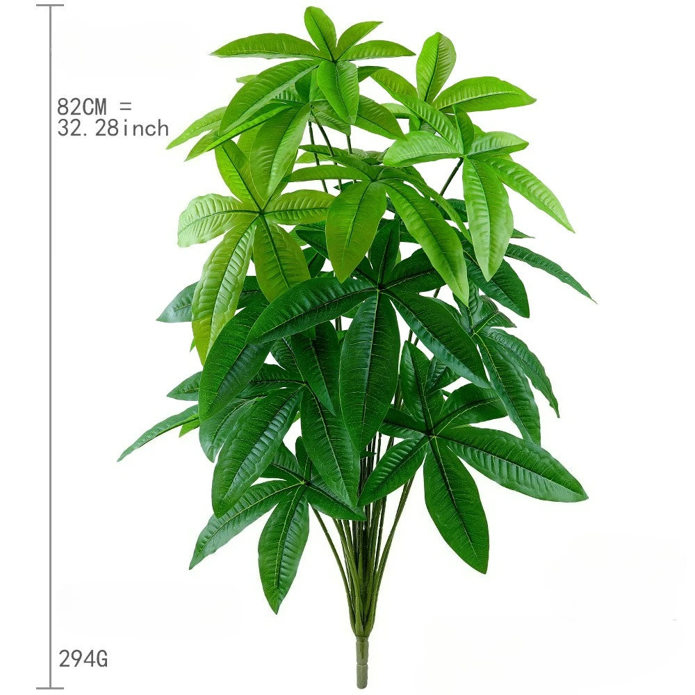1Pcs Realistic Large Green Plants Artificial Money Tree Palm for Outdoor Garden Weddings Parties Balcony Porch Yard Christmas