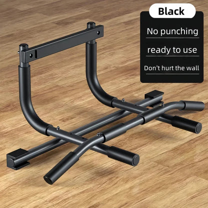 Multifunctional Doorway Pull up Bar Single Parallel Bars Wall Mounted Fitness Equipment No Drilling Required Home Equipment