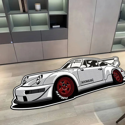 Ins Trendy Sports Car Plush Rug Unique Design Home Living Room Bedroom Decorative Rug Home Decoration