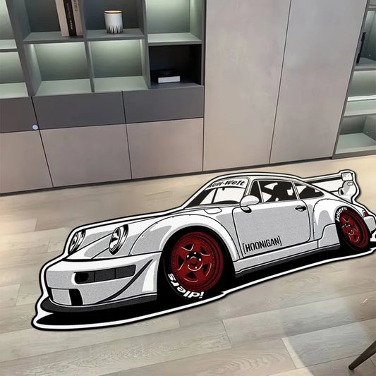 Ins Trendy Sports Car Plush Rug Unique Design Home Living Room Bedroom Decorative Rug Home Decoration