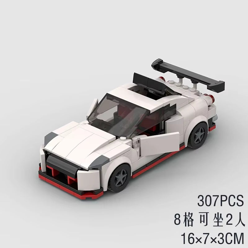 MOC Speed Super Race Car Vehicle Racing Model Building Blocks Bricks Rally Sport Pickup Truck Toy City Technical Christmas Gift