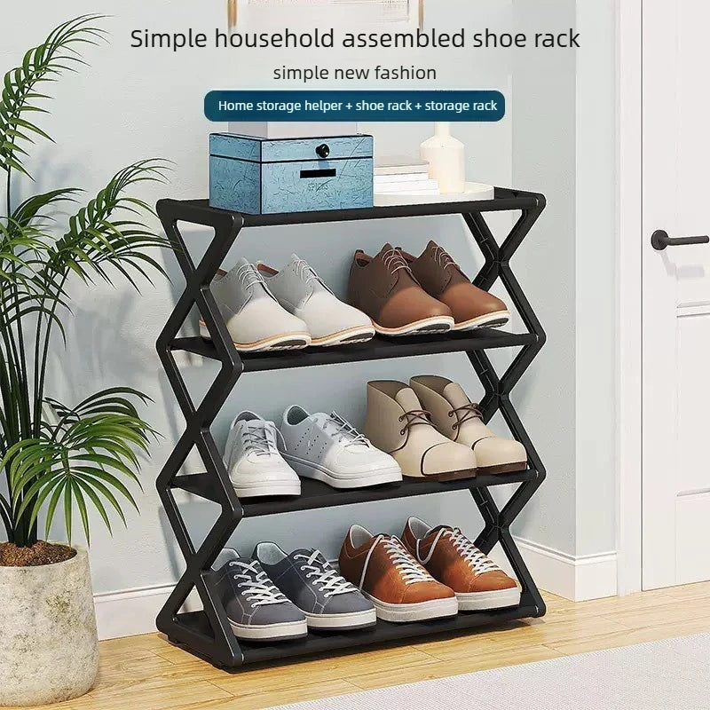 Simple Multi-Layer Shoe Rack Dormitory Storage Shoe Cabinet Simple Assembly Home Entrance Dust-Proof Indoor Storage Rack