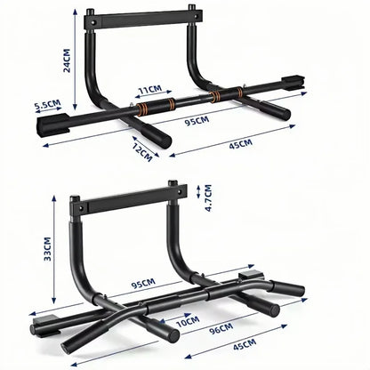 Multifunctional Doorway Pull up Bar Single Parallel Bars Wall Mounted Fitness Equipment No Drilling Required Home Equipment