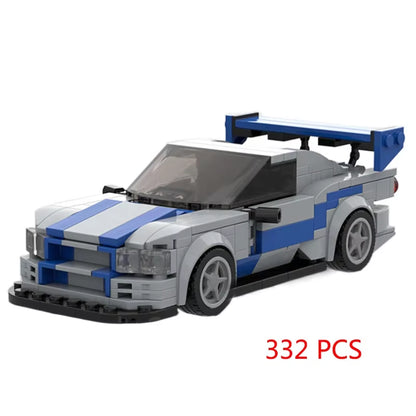 MOC Speed Super Race Car Vehicle Racing Model Building Blocks Bricks Rally Sport Pickup Truck Toy City Technical Christmas Gift