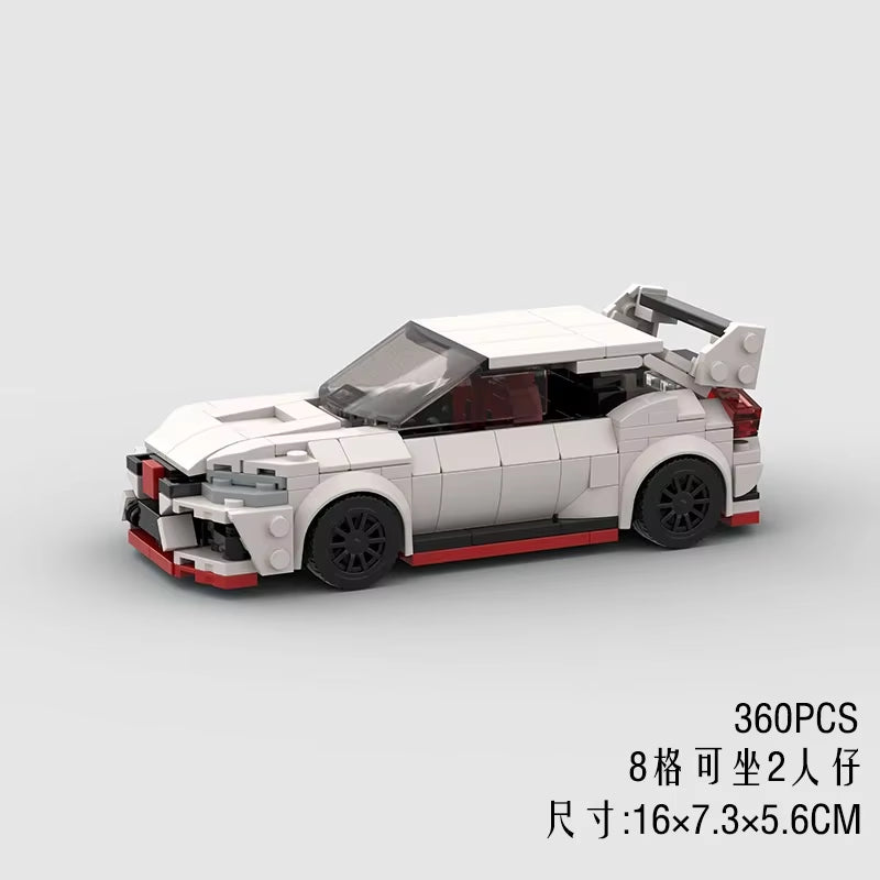 MOC Speed Super Race Car Vehicle Racing Model Building Blocks Bricks Rally Sport Pickup Truck Toy City Technical Christmas Gift