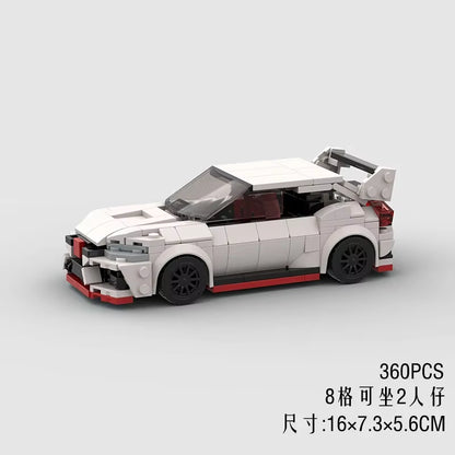 MOC Speed Super Race Car Vehicle Racing Model Building Blocks Bricks Rally Sport Pickup Truck Toy City Technical Christmas Gift