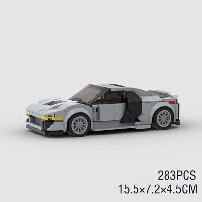 MOC Speed Super Race Car Vehicle Racing Model Building Blocks Bricks Rally Sport Pickup Truck Toy City Technical Christmas Gift