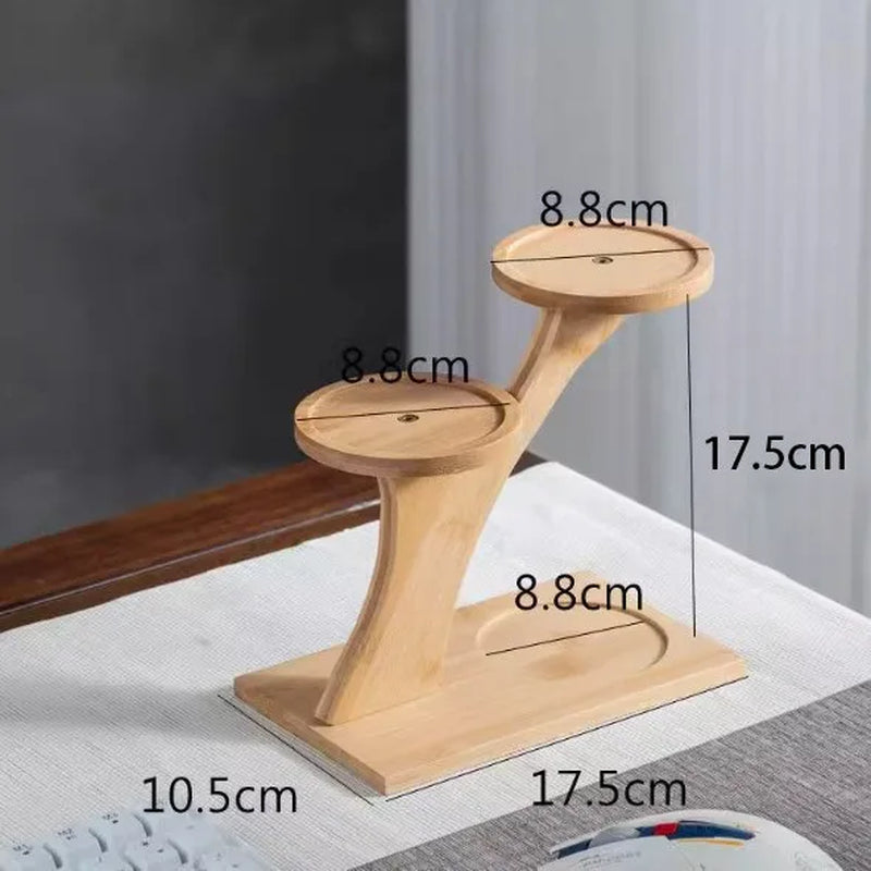Bamboo Stand,Bamboo Shelf for Home/Office, Compact Design,Perfect for Home and Office Desktop and Balcony Decor