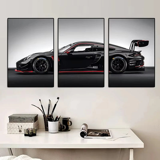 Vintage Industrial Style Gt3Rs Canvas Print Home Bedroom Living Room Office Decor 3 Pc Classic Cool Car Series Frameless Poster