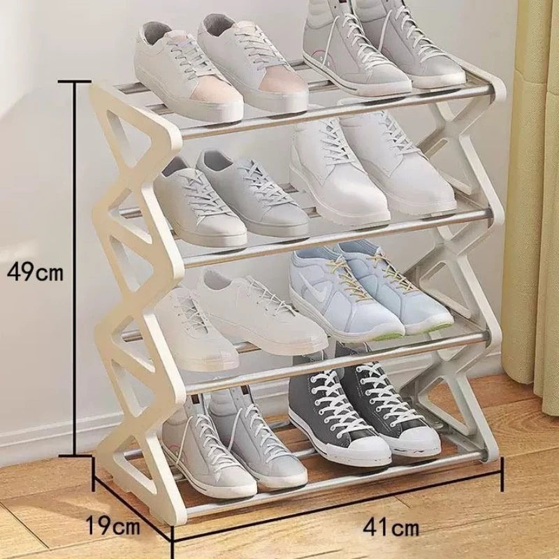 Simple Multi-Layer Shoe Rack Dormitory Storage Shoe Cabinet Simple Assembly Home Entrance Dust-Proof Indoor Storage Rack