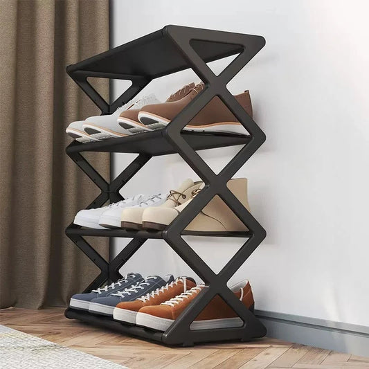 Simple Multi-Layer Shoe Rack Dormitory Storage Shoe Cabinet Simple Assembly Home Entrance Dust-Proof Indoor Storage Rack